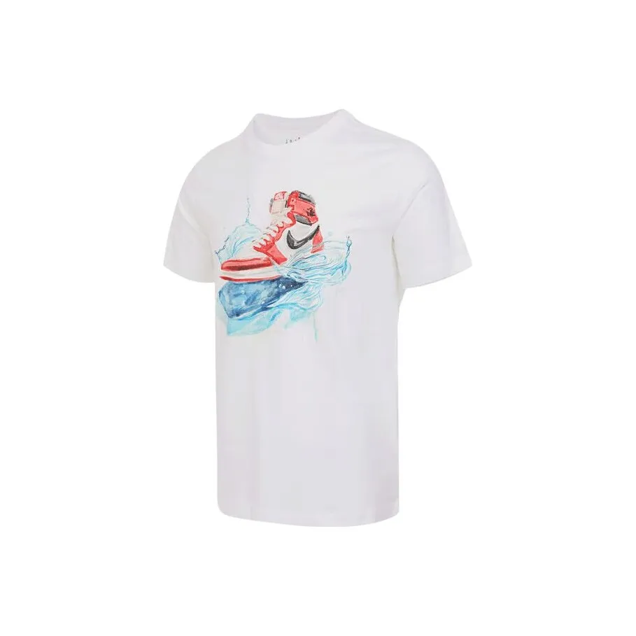 Джордан FltAJ1 T Рубашка Мужская Белая