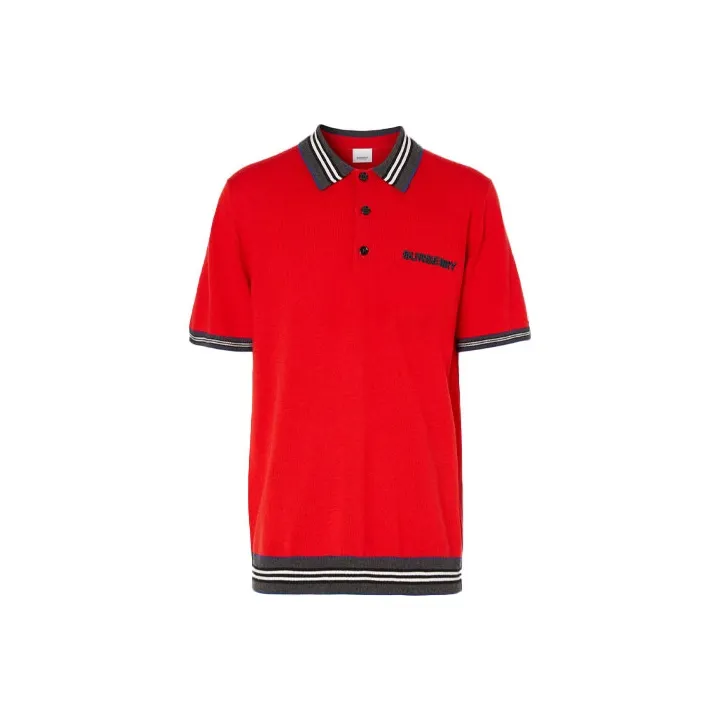 Burberry Polo Shirts Men's Red