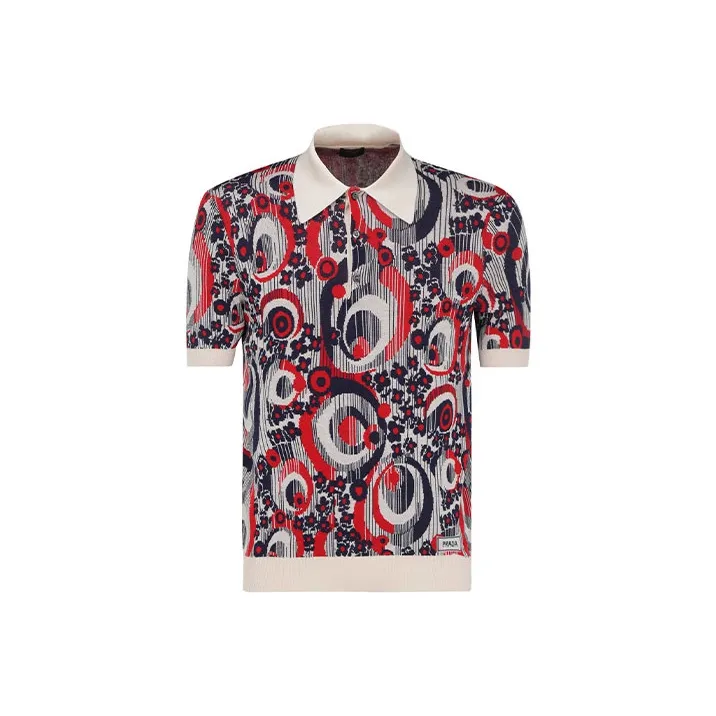 PRADA SS22 Поло Мужское Красное