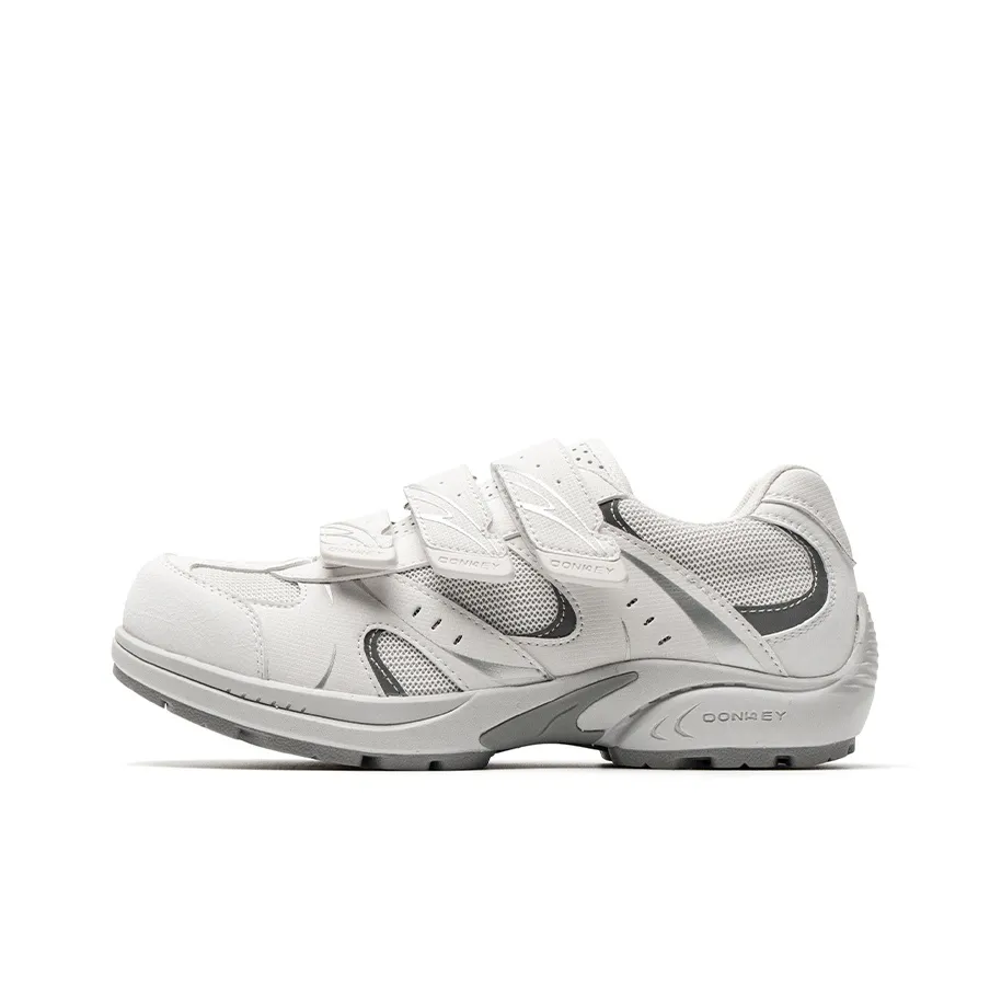 Mule Donkey German Army Trainers Lightweight Low Top Casual Shoes Unisex White Moon Silver