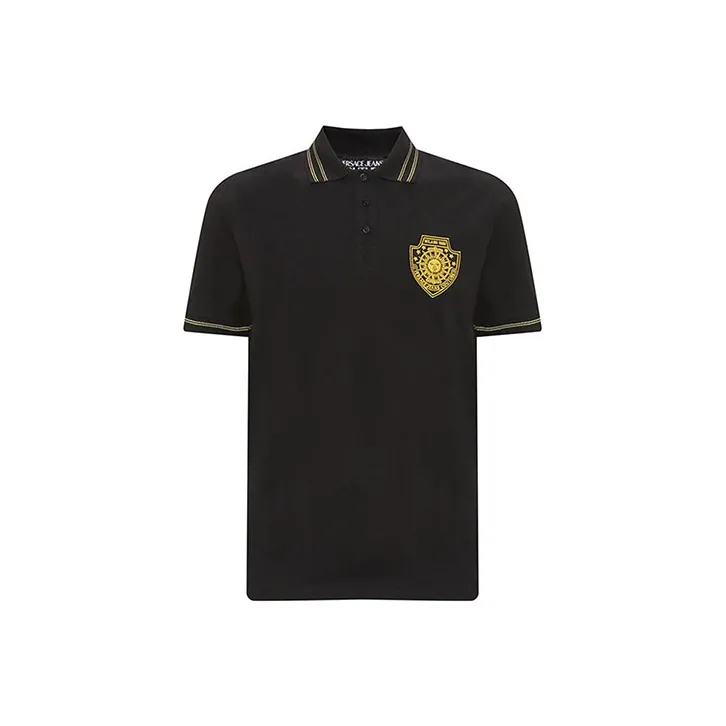 VERSACE JEANS COUTURE SS22 Polo Shirt Men's Black