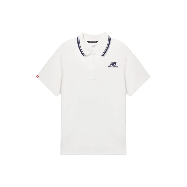New Balance совместное брендирование Поло Мужское Белое