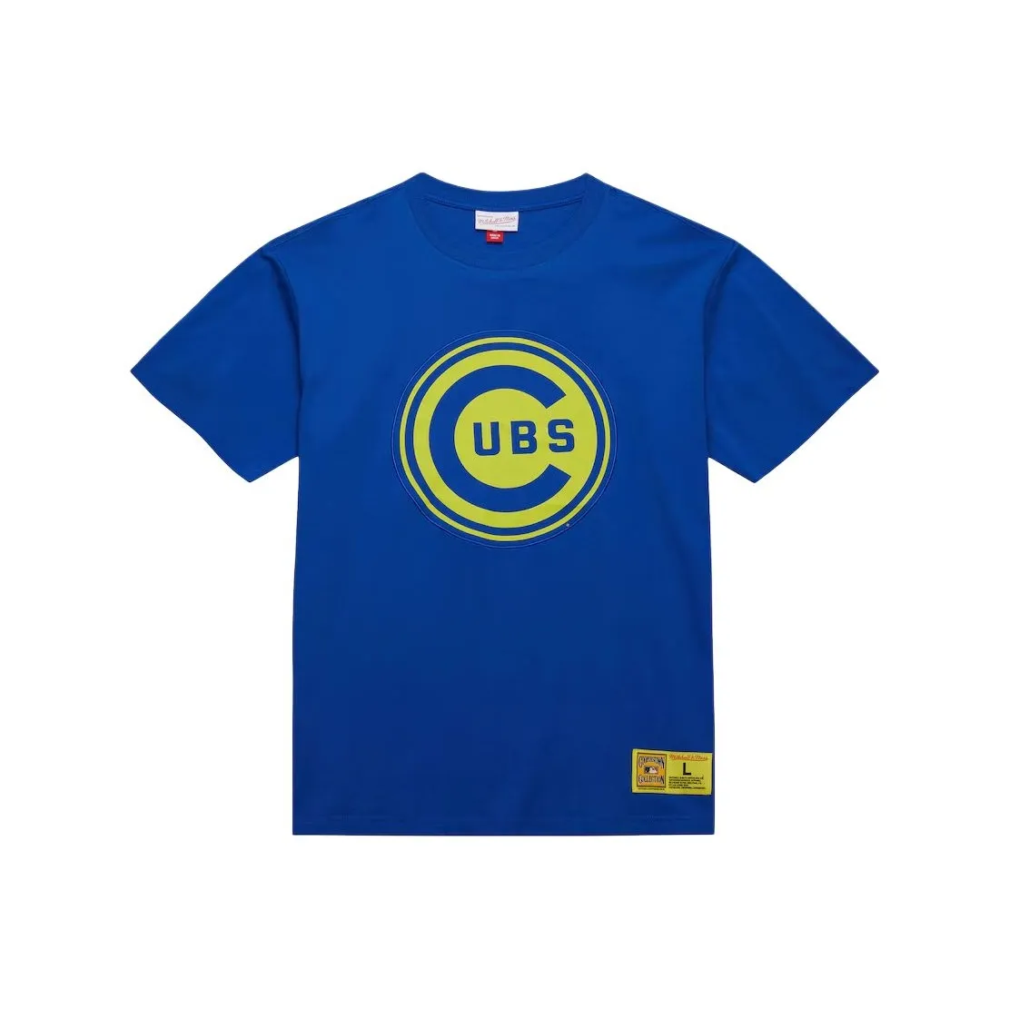 Mitchell & Ness x MLB Cubs Chicago Bear Team PLEASURES Neon Nights Premium T Shirt Men's Royal Blue