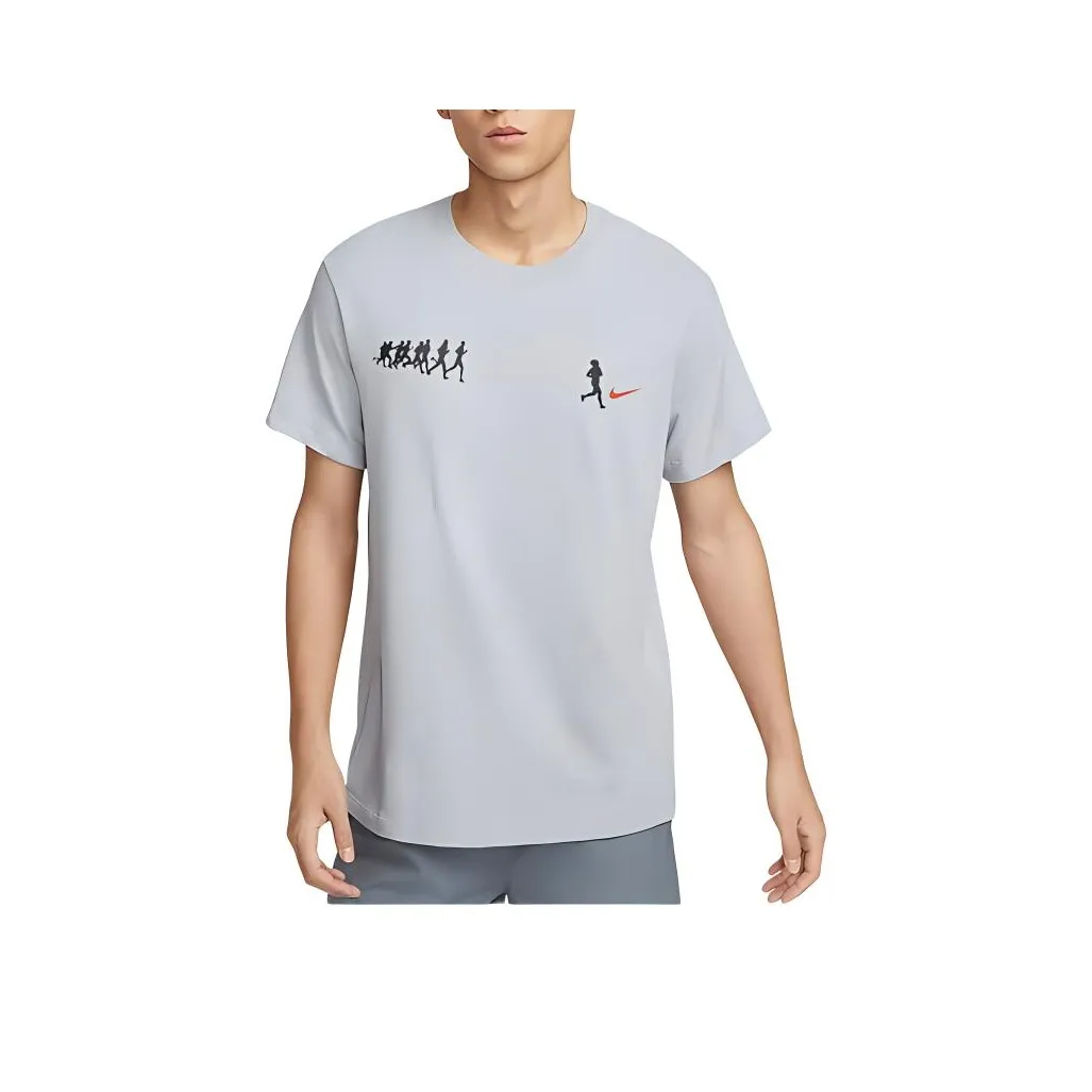 Nike Серый Белый Мужская Футболка