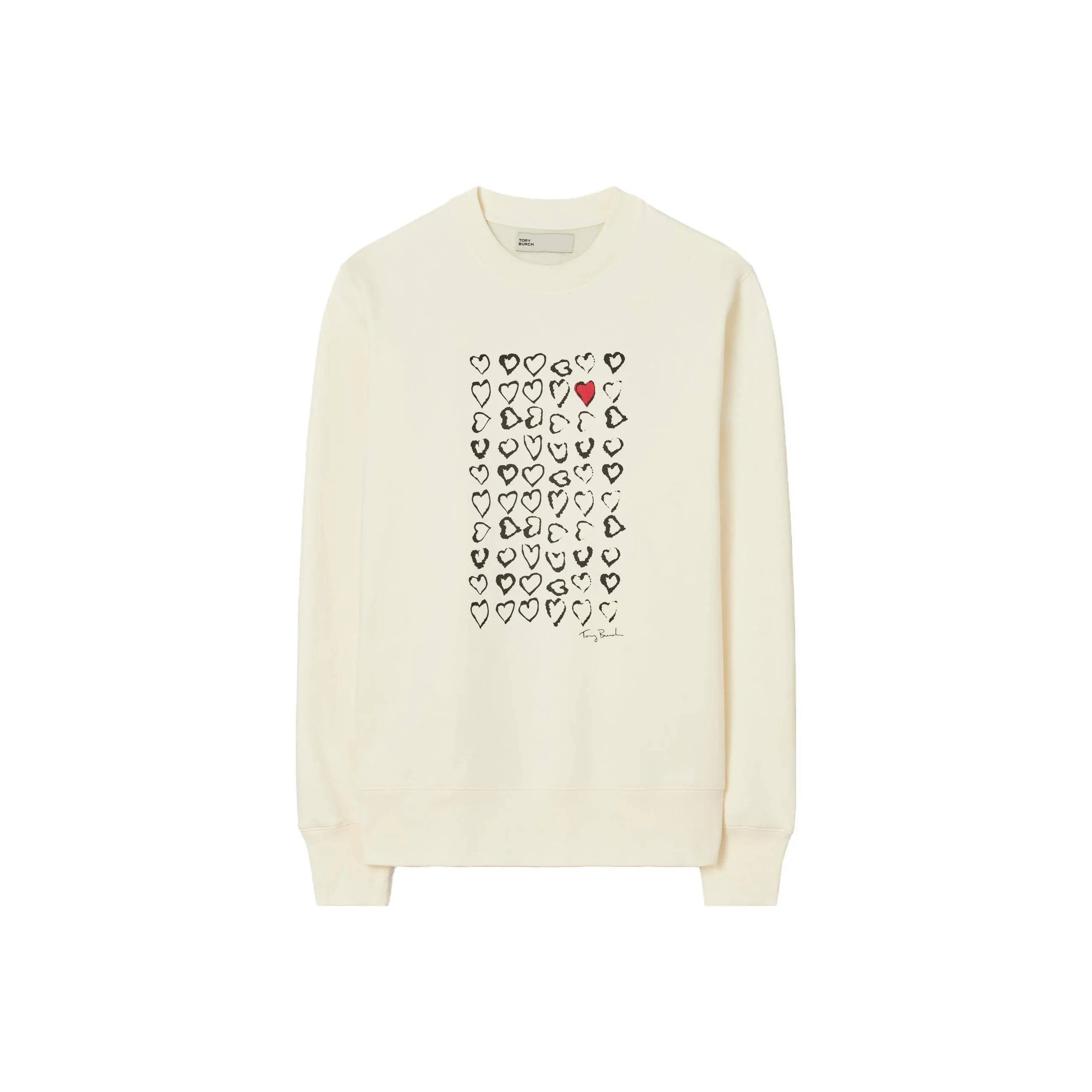 Tory Burch Сливочный Перламутрово-белый Унисекс Свитшоты