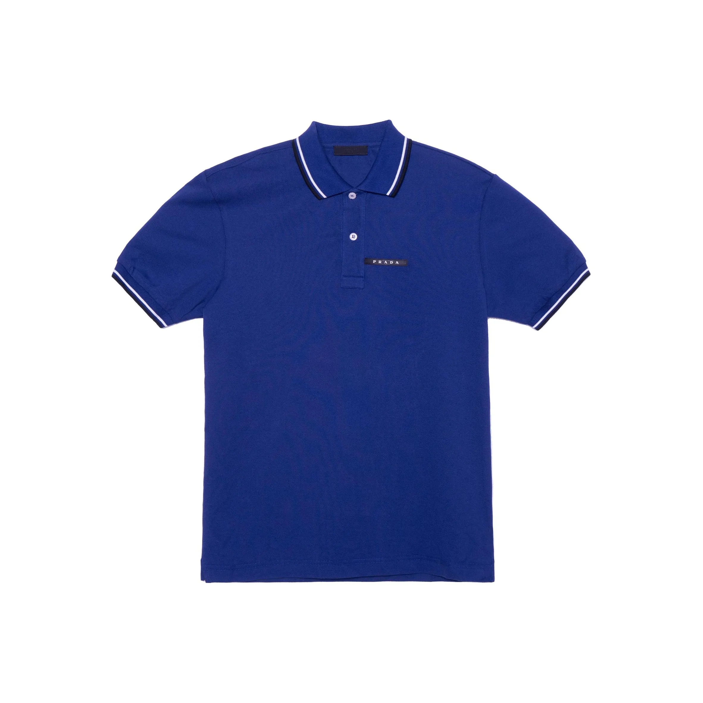 PRADA Polo Shirts Men's Blue