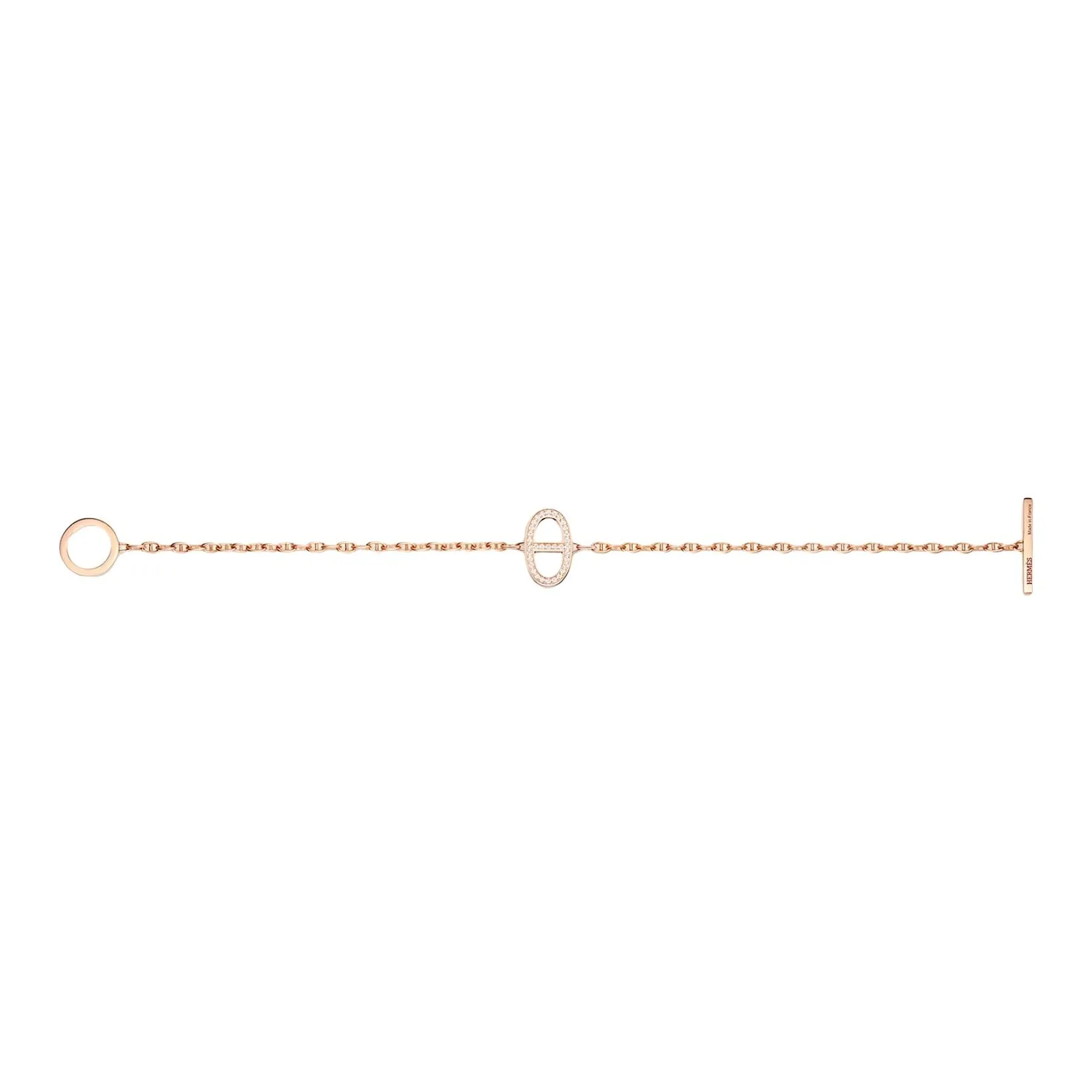 HERMES Farandole Bracelets Women's Rose Gold