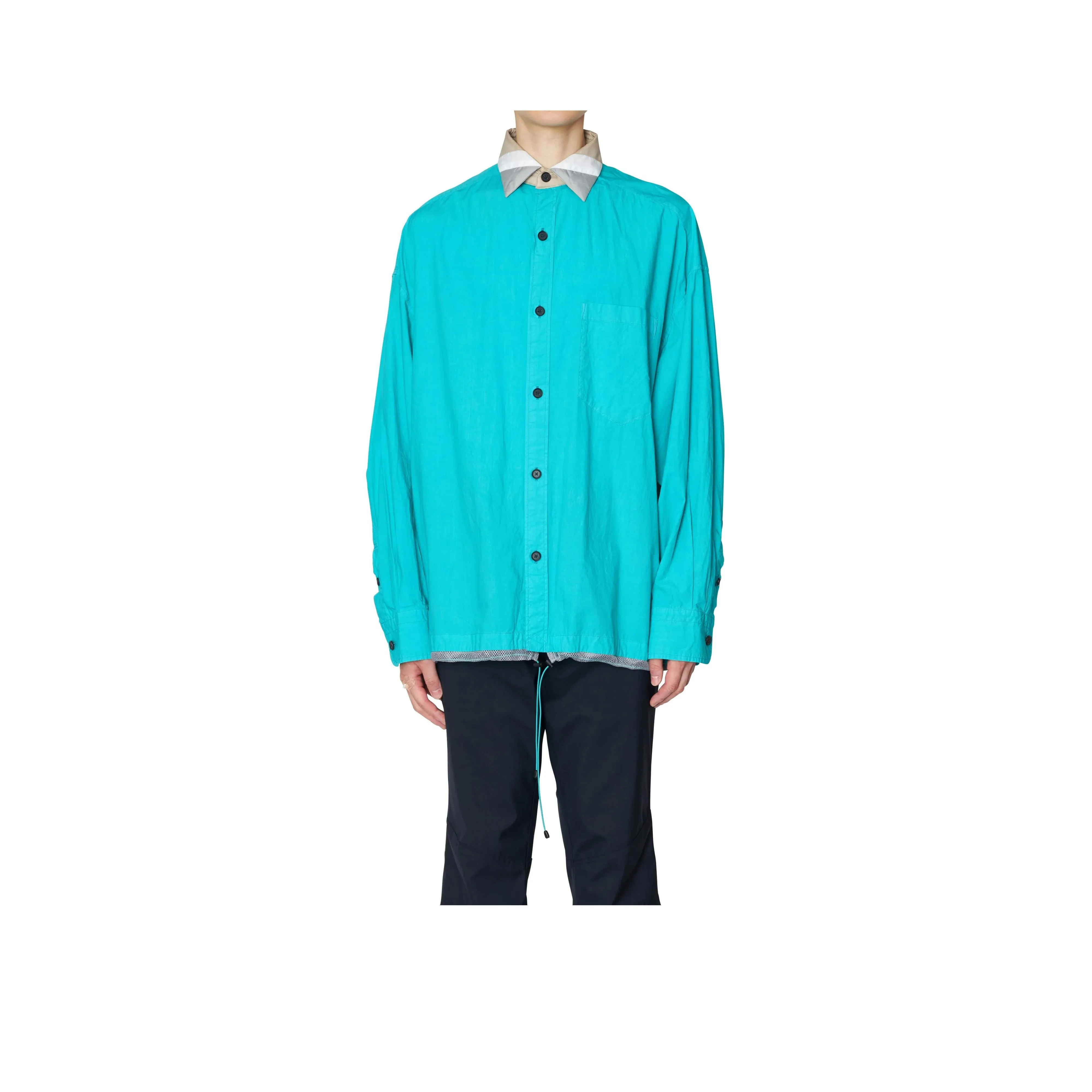 KOLOR Contrast collar Cotton Shirt