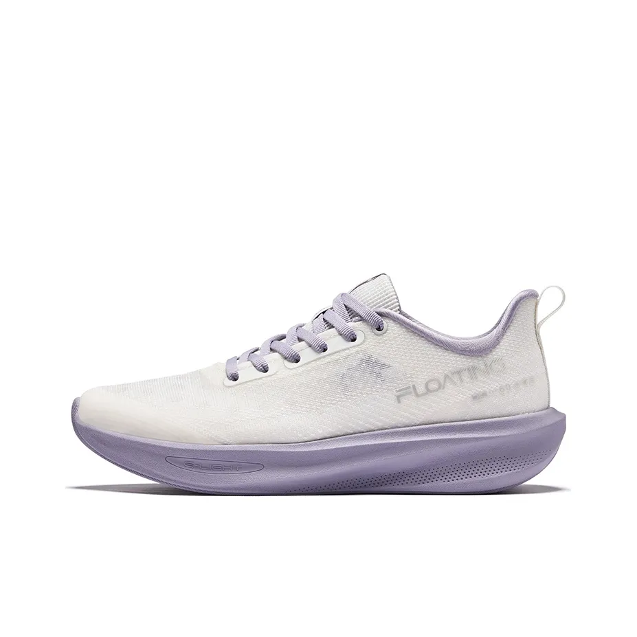 Erke Water Float 6 Беговые кроссовки Низкий топ Белый фиолетовый Женские