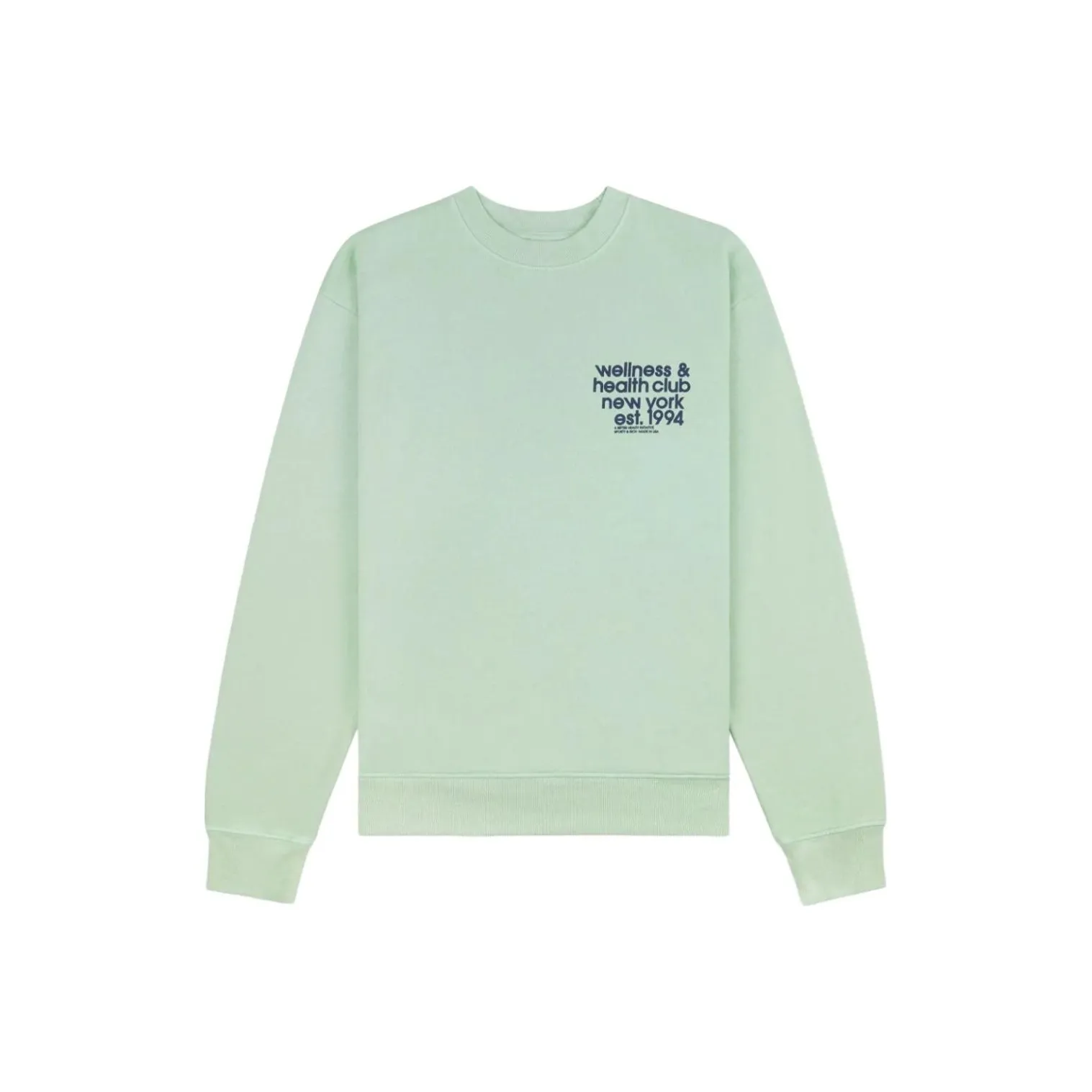 SPORTY & RICH Usa Health Club Crew neck Sweatshirt