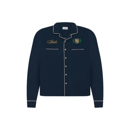 Rhude Синий Мужские Рубашки