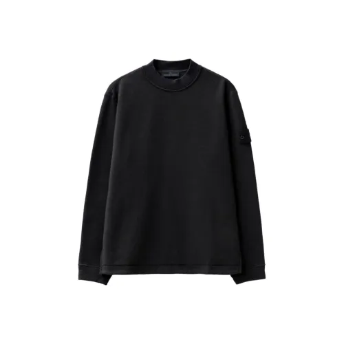 STONE ISLAND Черный Унисекс Свитшоты