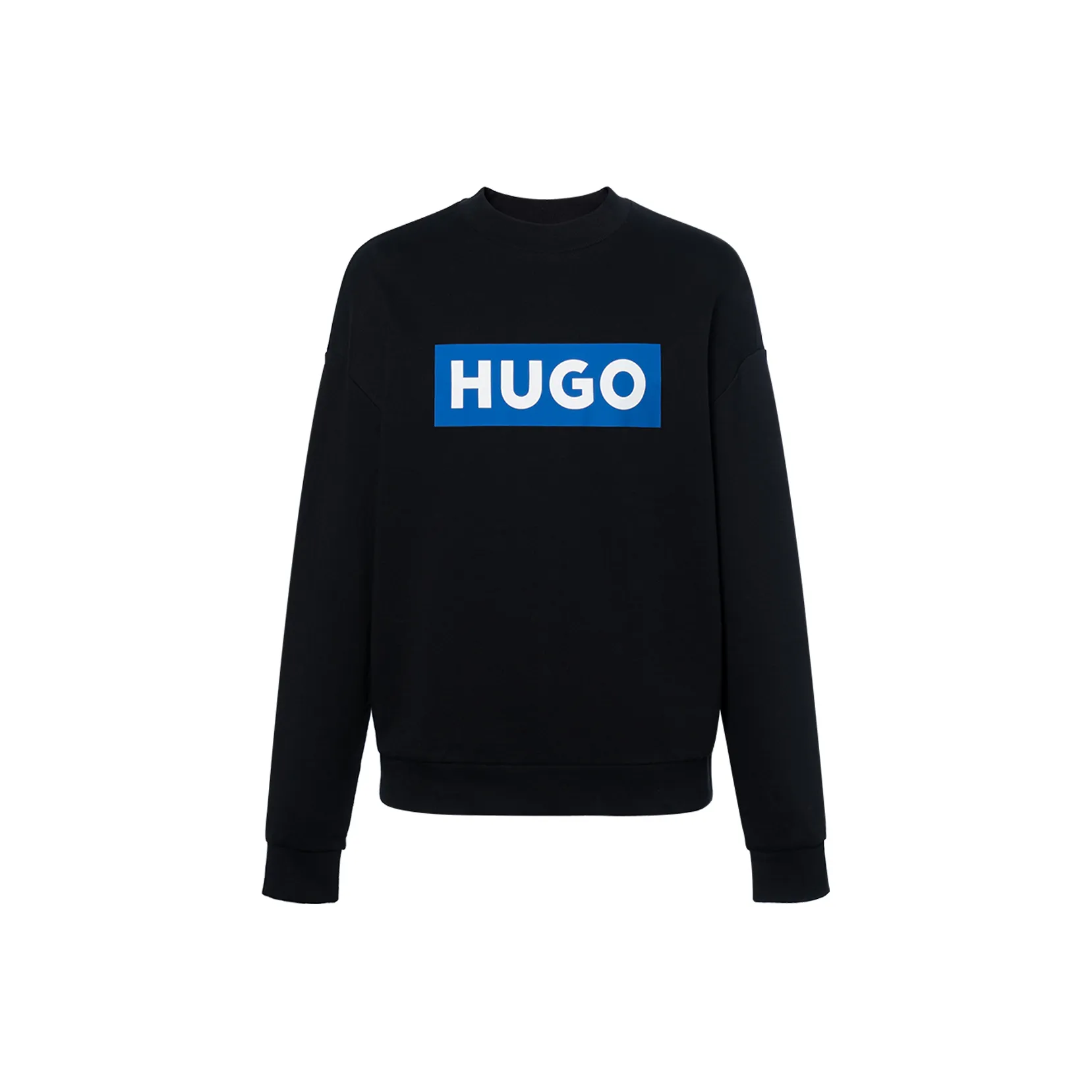 HUGO BOSS Cotton Terry Свитшот с логотипом Print Sweatshirt Мужской Черный