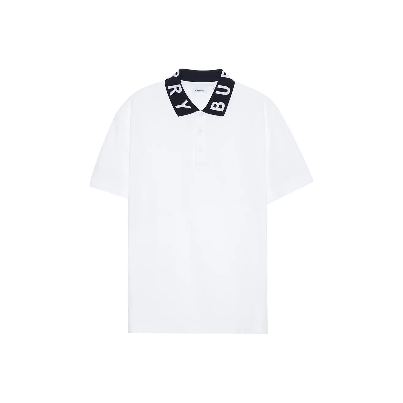 Burberry Ryland Collar Logo Polo White/Black