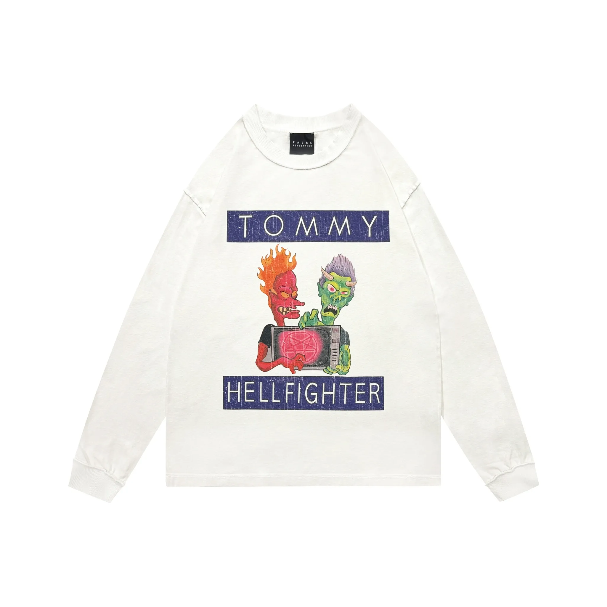 False Perception T-Shirt Унисекс Потертый Белый