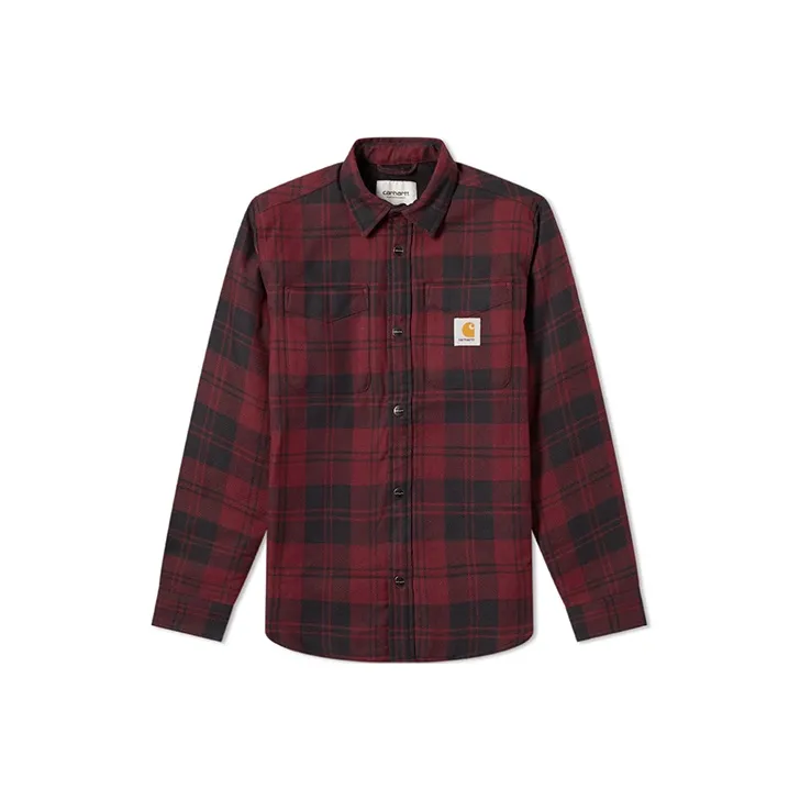 Carhartt WIP Shirts Men's Red Black Plaid