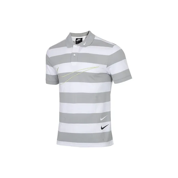 Nike Polo Shirts Men's Light Gray White