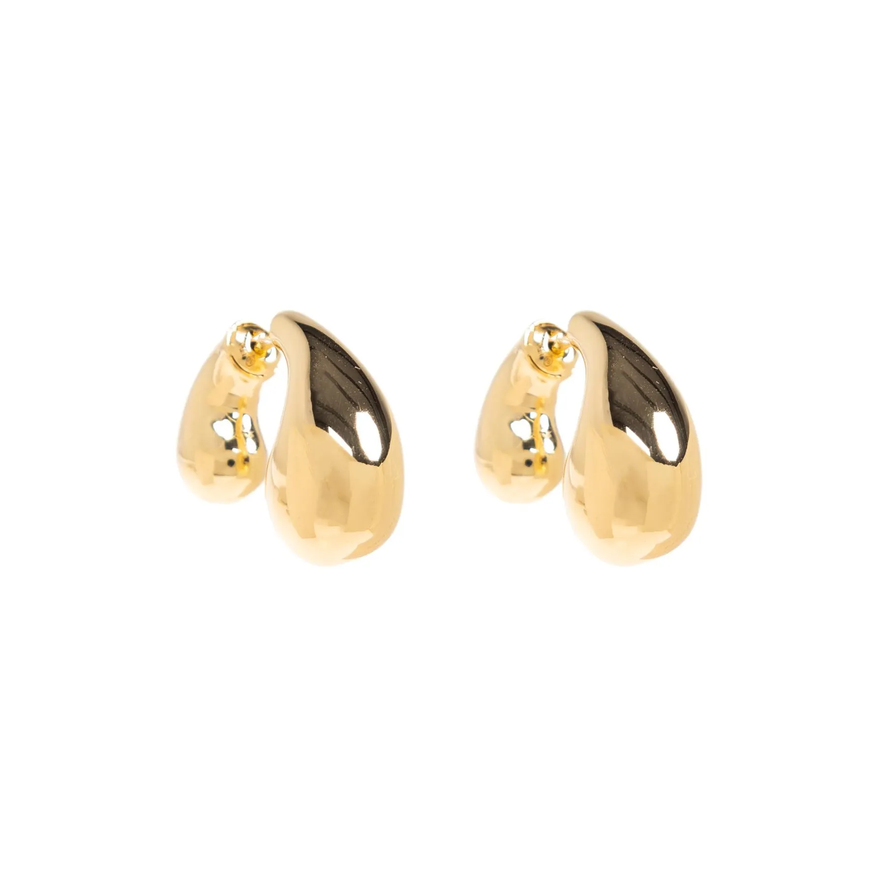 Bottega Veneta Metal Gold Plated Earrings Men's Gold