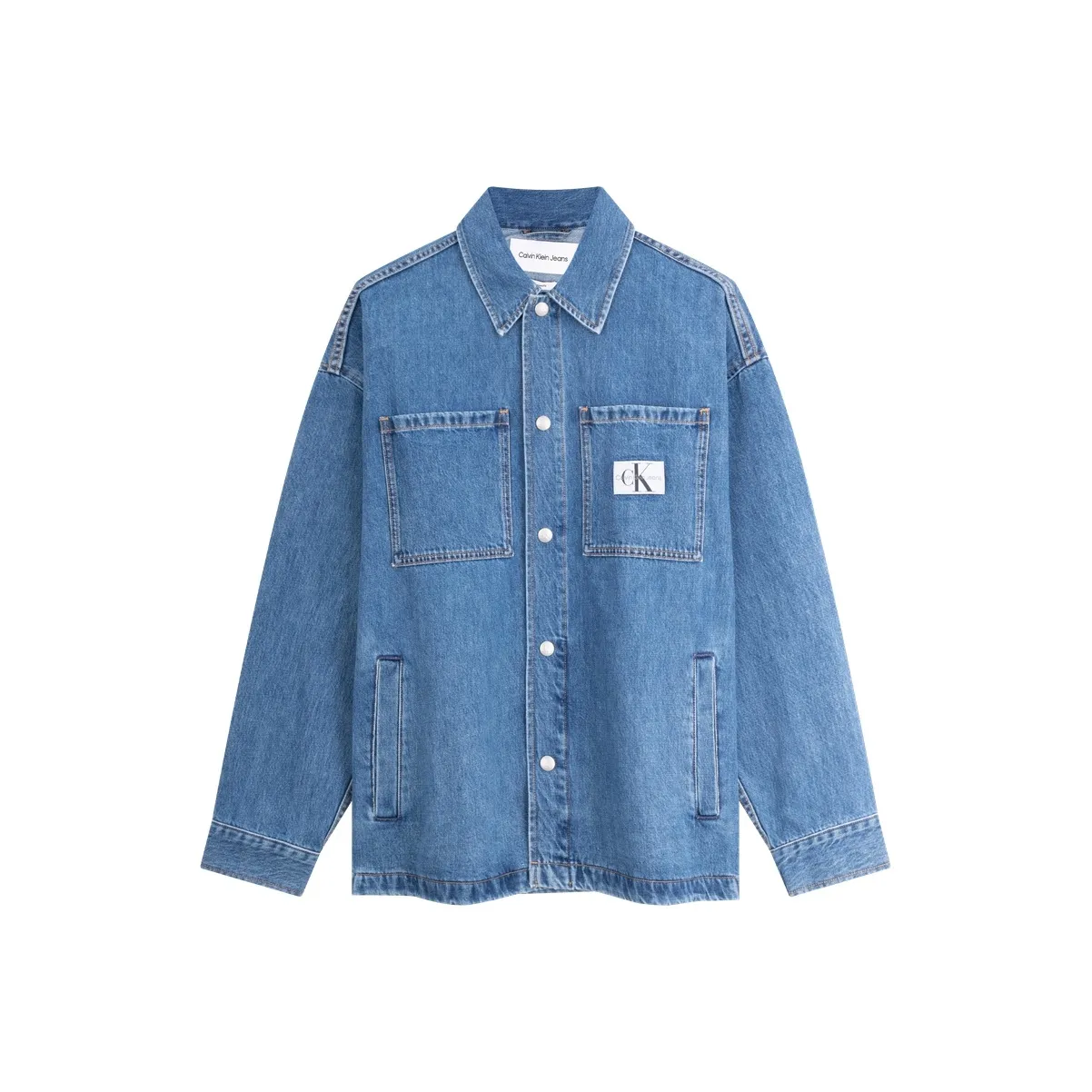 Calvin Klein Рубашка Мужская Джинсовая Светло-Синяя