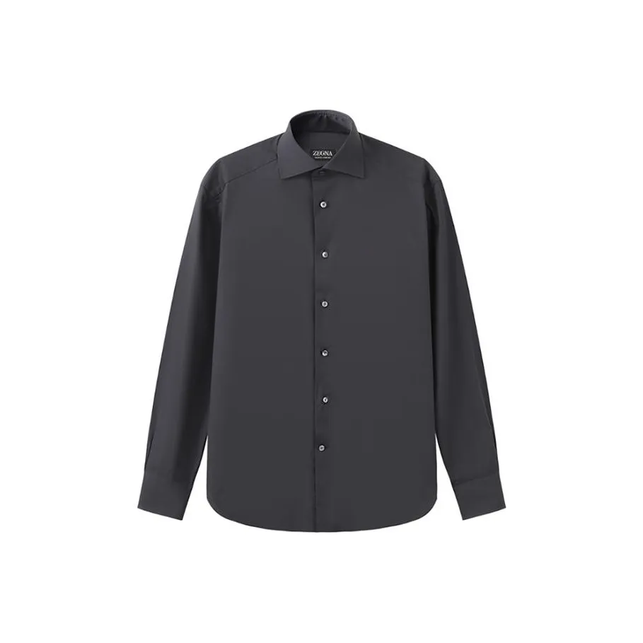 Zegna Рубашка Мужская Угольный Серый