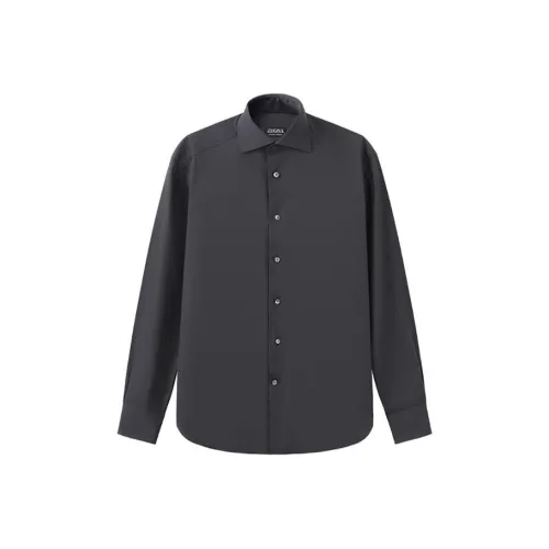 Ermenegildo Zegna Угольно-серый Мужские Рубашки