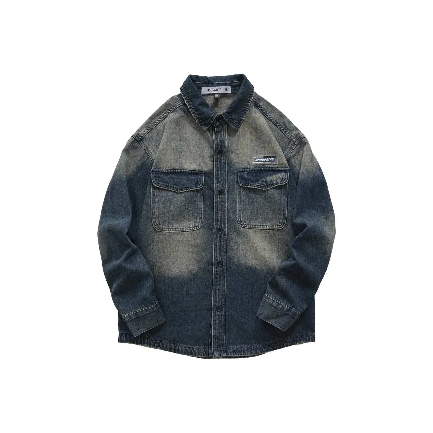 JASONWOOD Cowboy On The Run Shirt Men's Peacock Blue