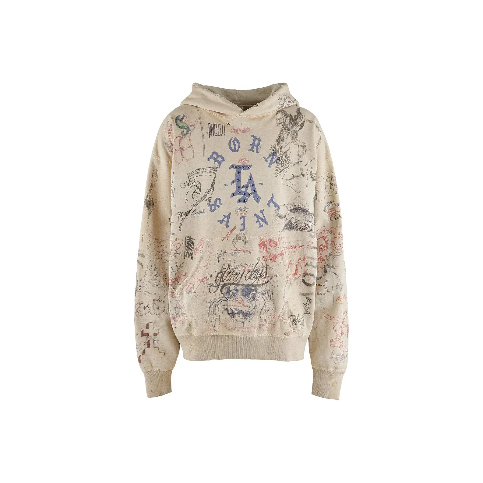 Saint Michael X Born & Raised Hooded Sweatshirt Hoodie