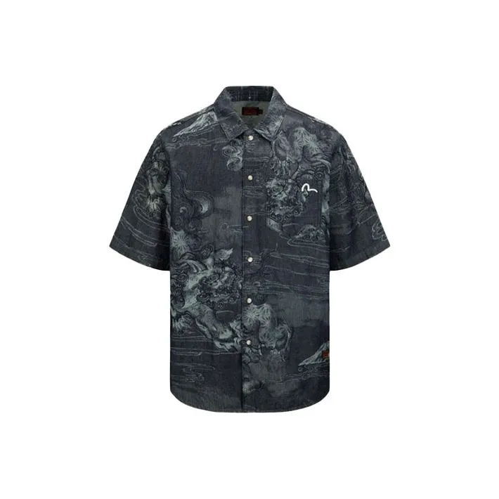 EVISU Shirts Men's Denim Blue