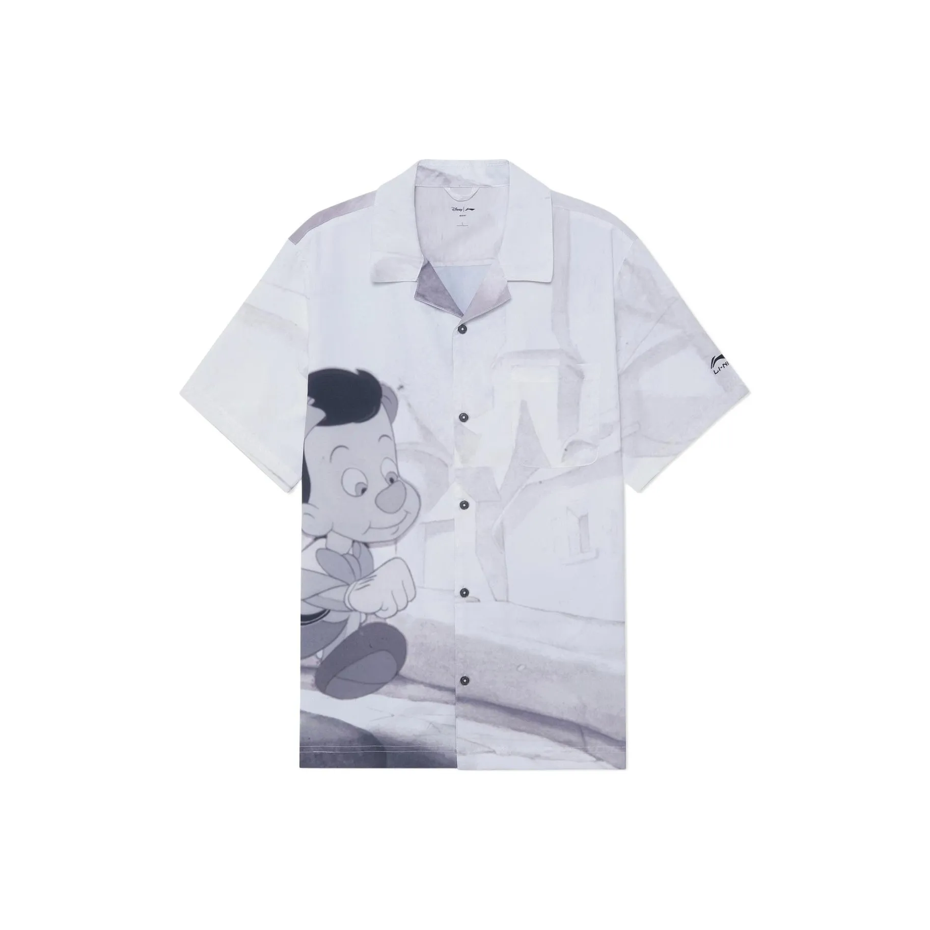 LiNing x Disney Shirt Men's White Sand Gray