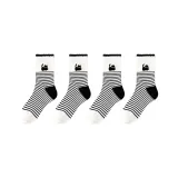 4팩 (4 화이트 베이스 블랙 스트라이프)
