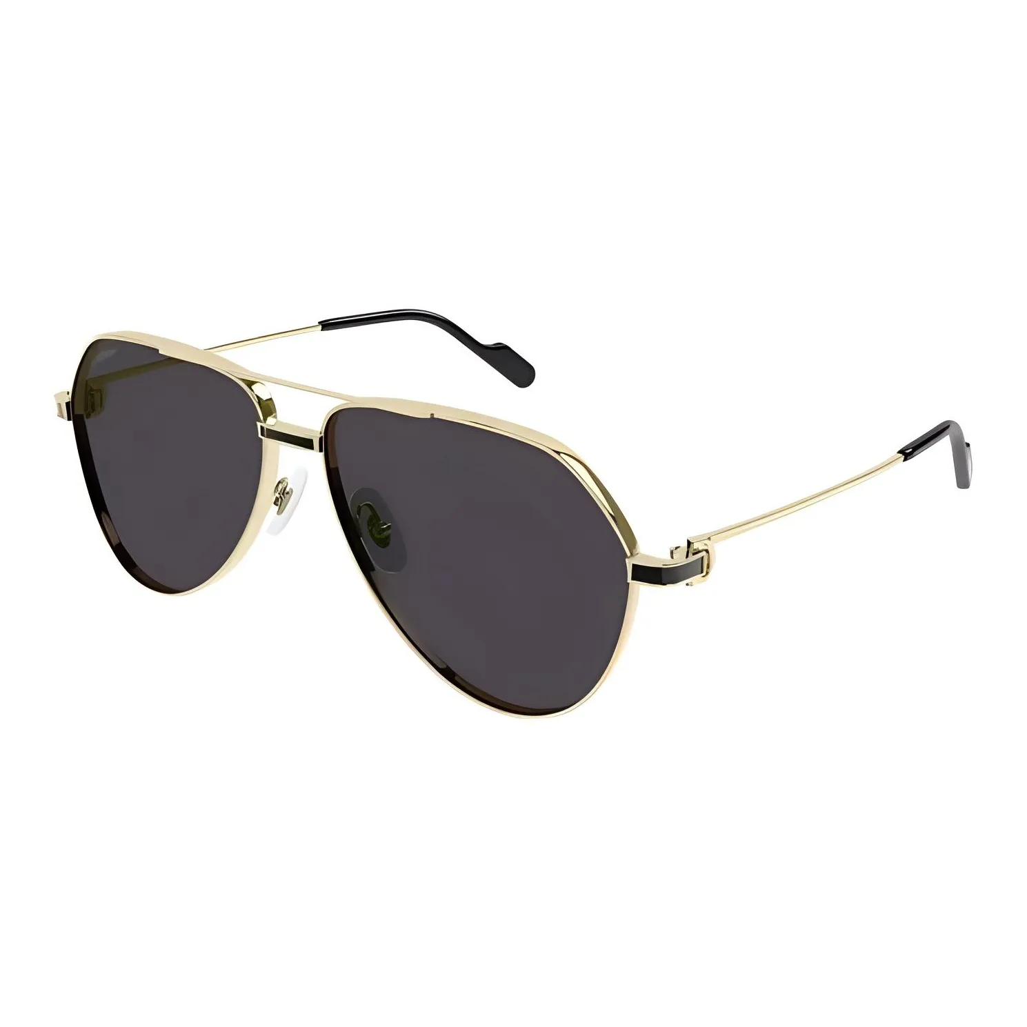 CARTIER Metal Aviator Sunglasses Men's Gold