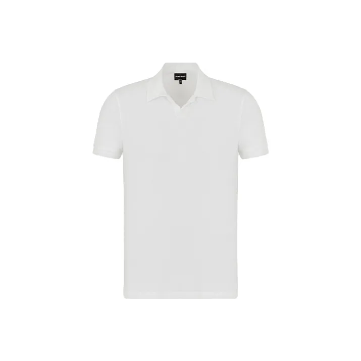 Emporio Armani Asv Stretch Viscose Jersey Short sleeved Polo Shirt