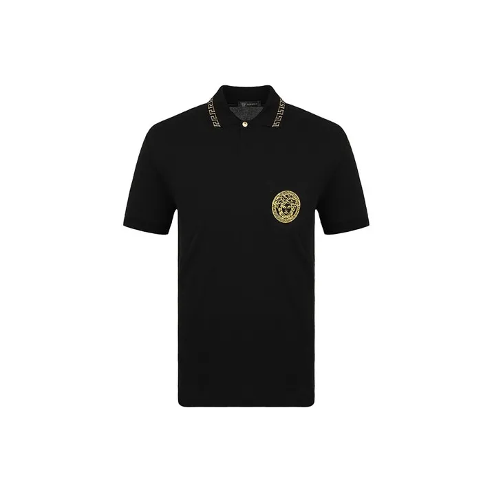 VERSACE Polo Shirts Men's Black