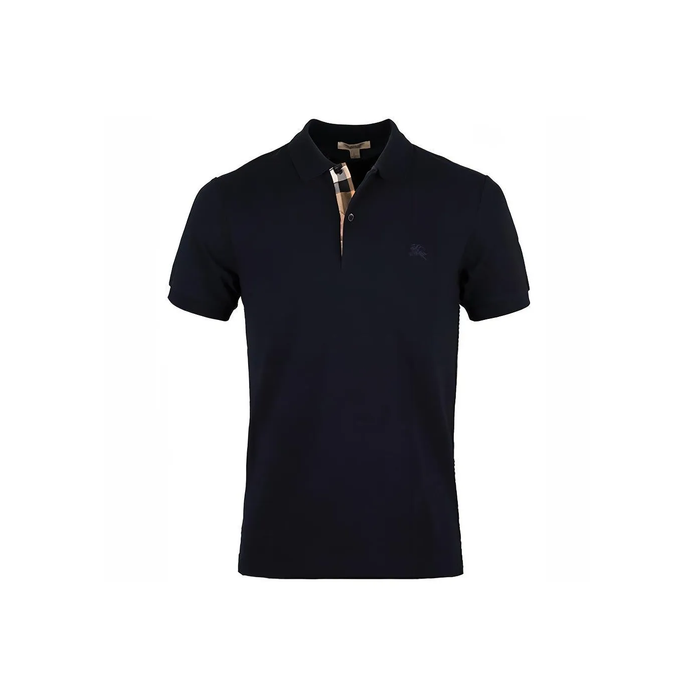 Burberry Logo Lapel Short-Sleeve Polo Shirt Navy Blue