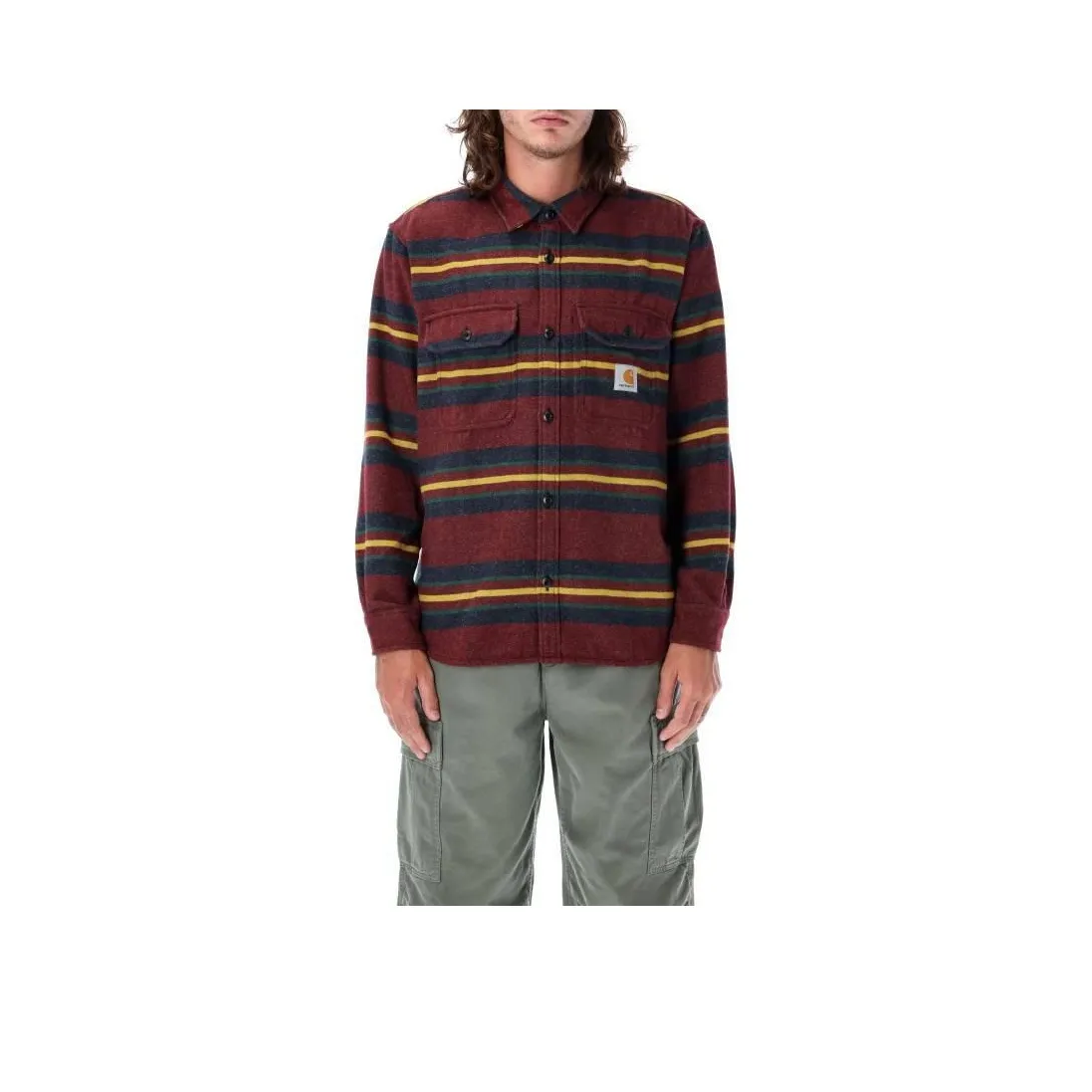 Carhartt WIP Red Men's Shirts Кархарт WIP Красные Мужские Рубашки