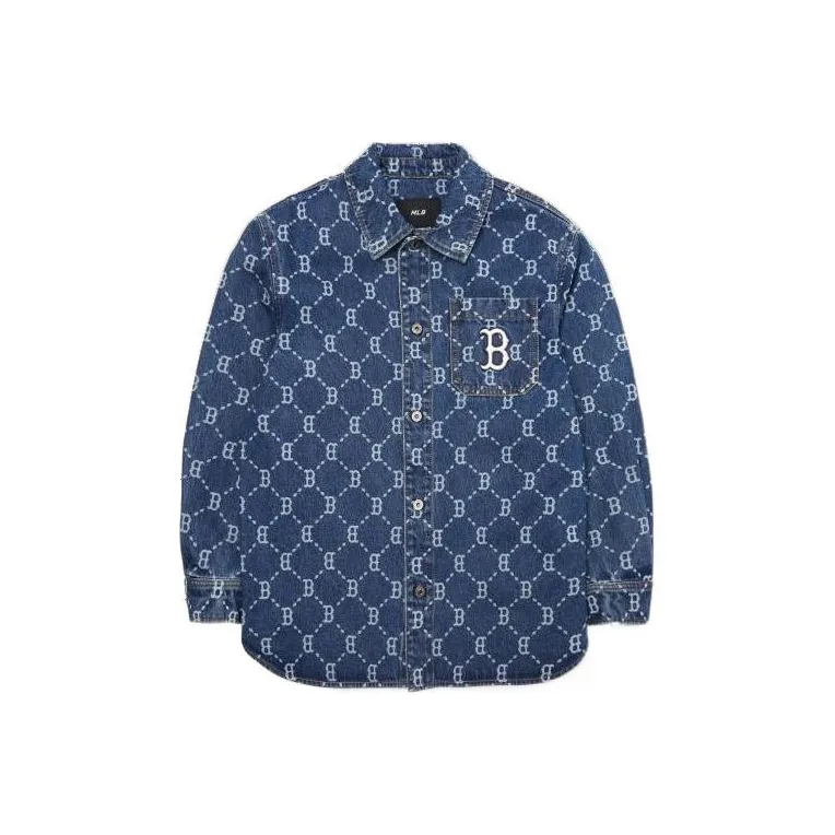 MLB Old Flower Shirts Unisex Blue