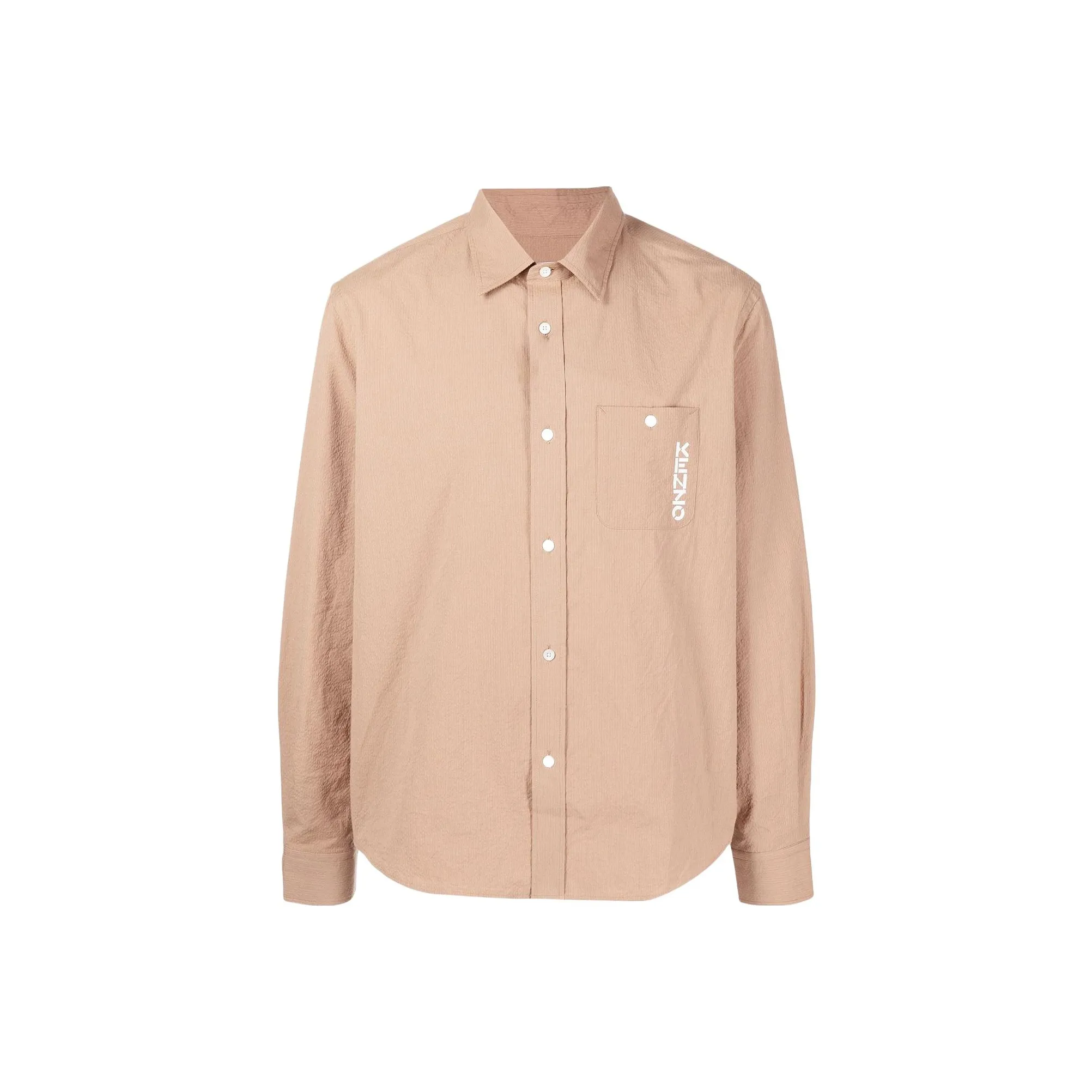 KENZO Letter Logo SS22 Рубашка Мужская Коричневая