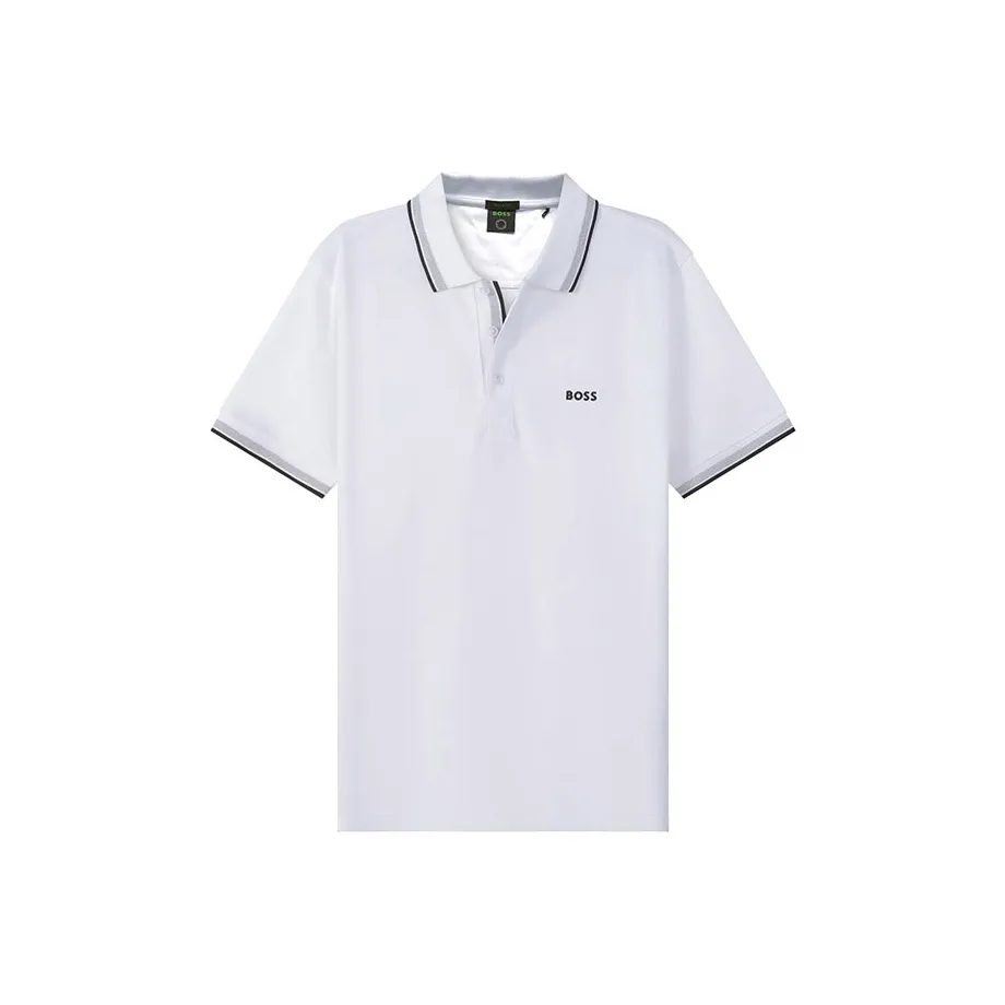 HUGO BOSS Короткий рукав Polo Мужской Белый