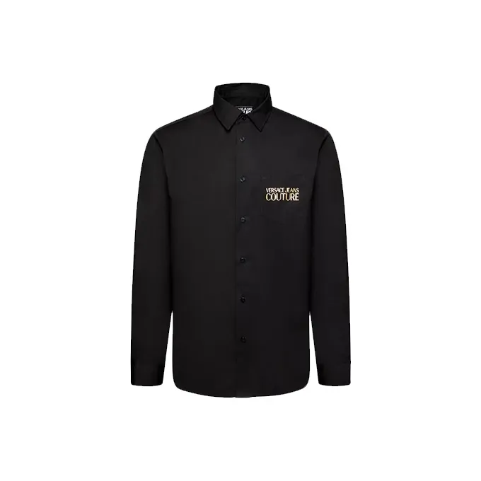 VERSACE JEANS COUTURE Мужские Черные Рубашки