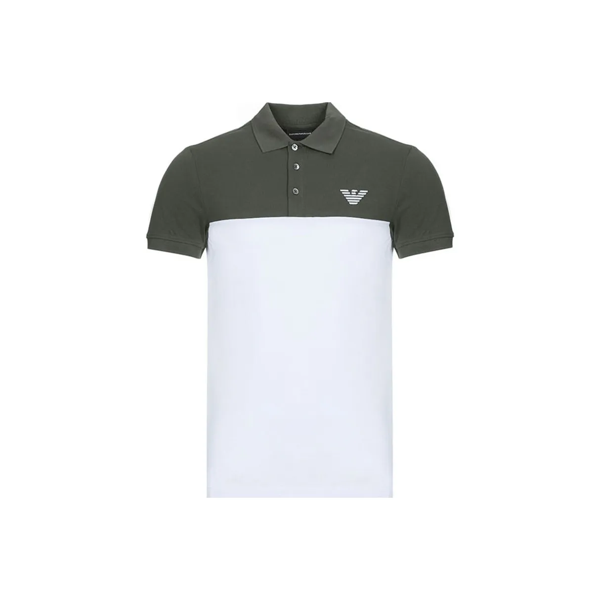 EMPORIO ARMANI Polo Shirt Men's Green White Multicolor