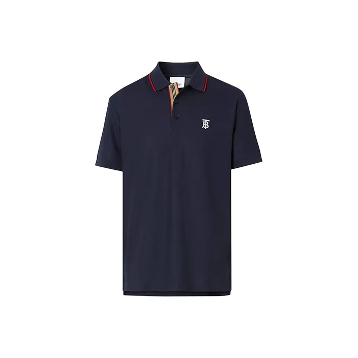Burberry Monogram Motif Piqué Cotton Polo Shirt