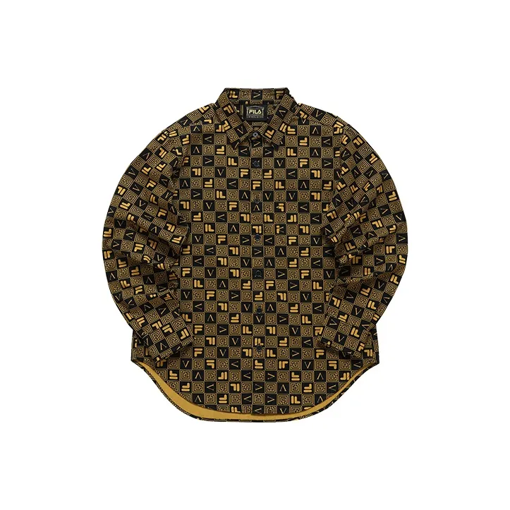 FILA FUSION X Aries Рубашка Унисекс Глубокий Черный