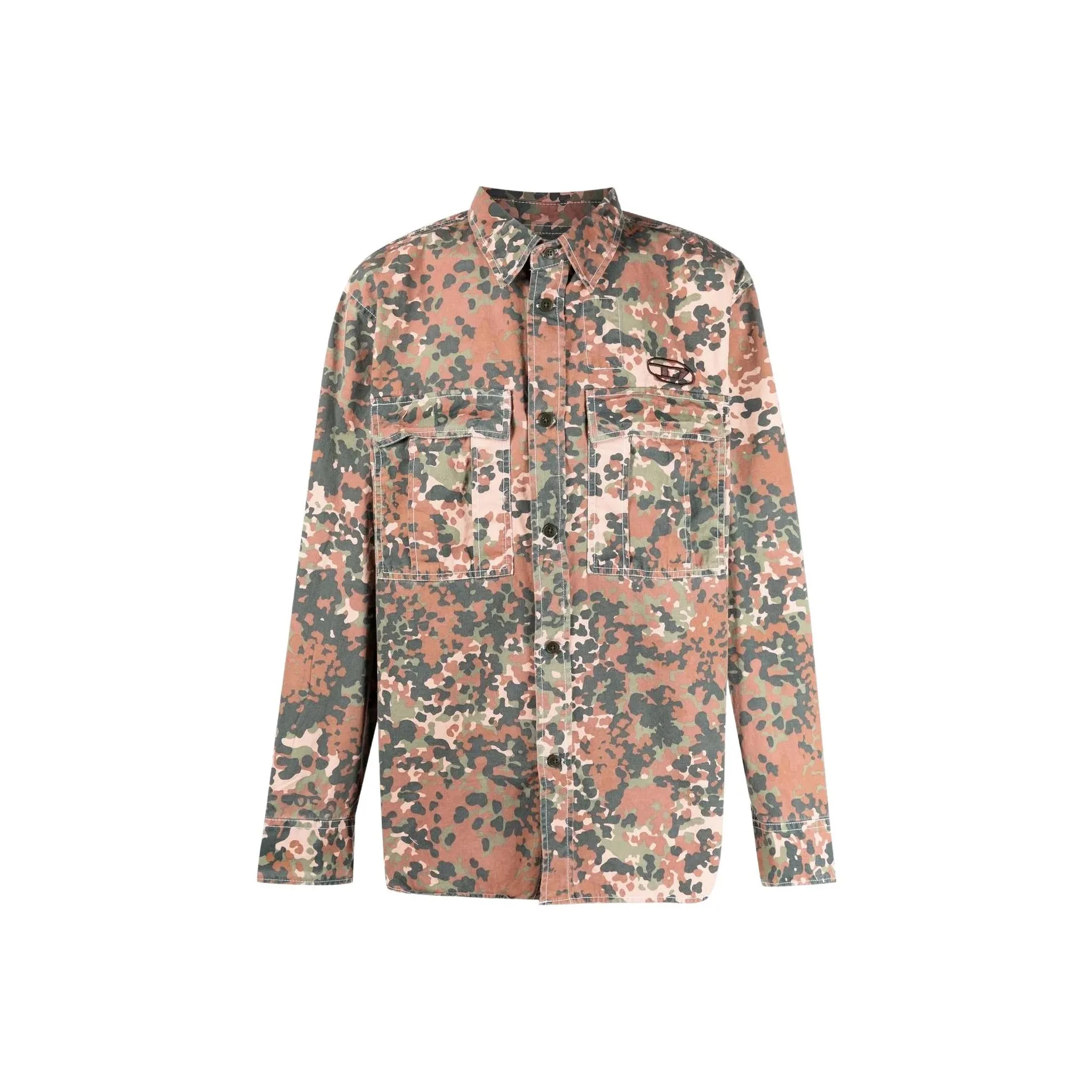 DIESEL Кирпично-красный Мужские Рубашки