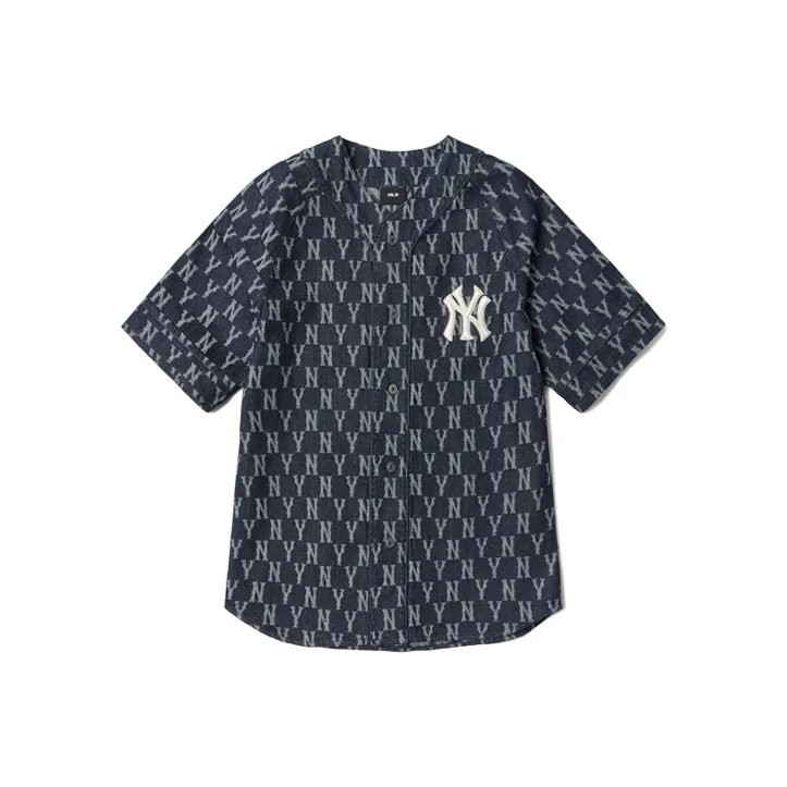 MLB Old Flower Темно-синий Унисекс Рубашки