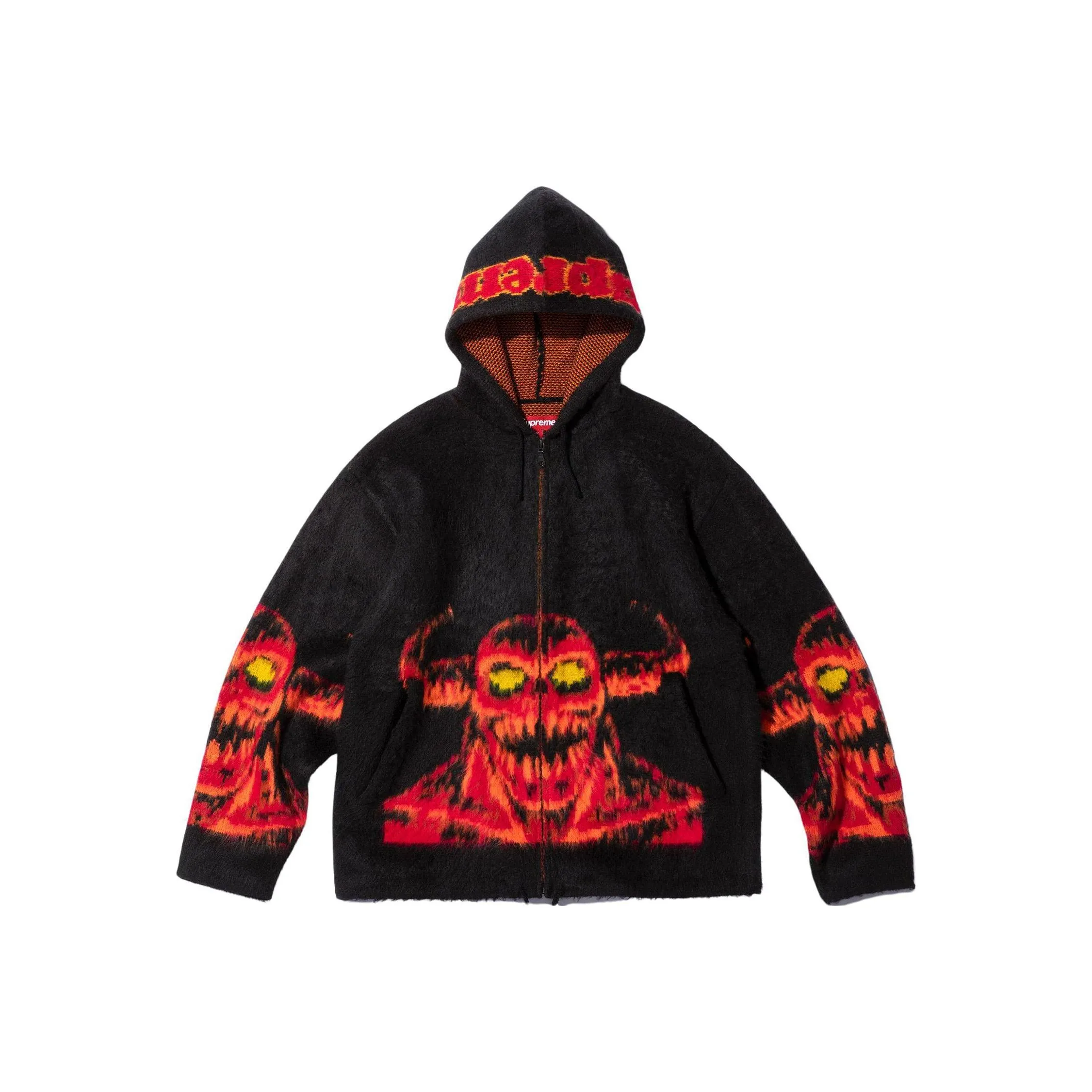 Supreme x Toy Machine SS24 Week4 ZIP UP С капюшоном Свитер Толстовка Унисекс