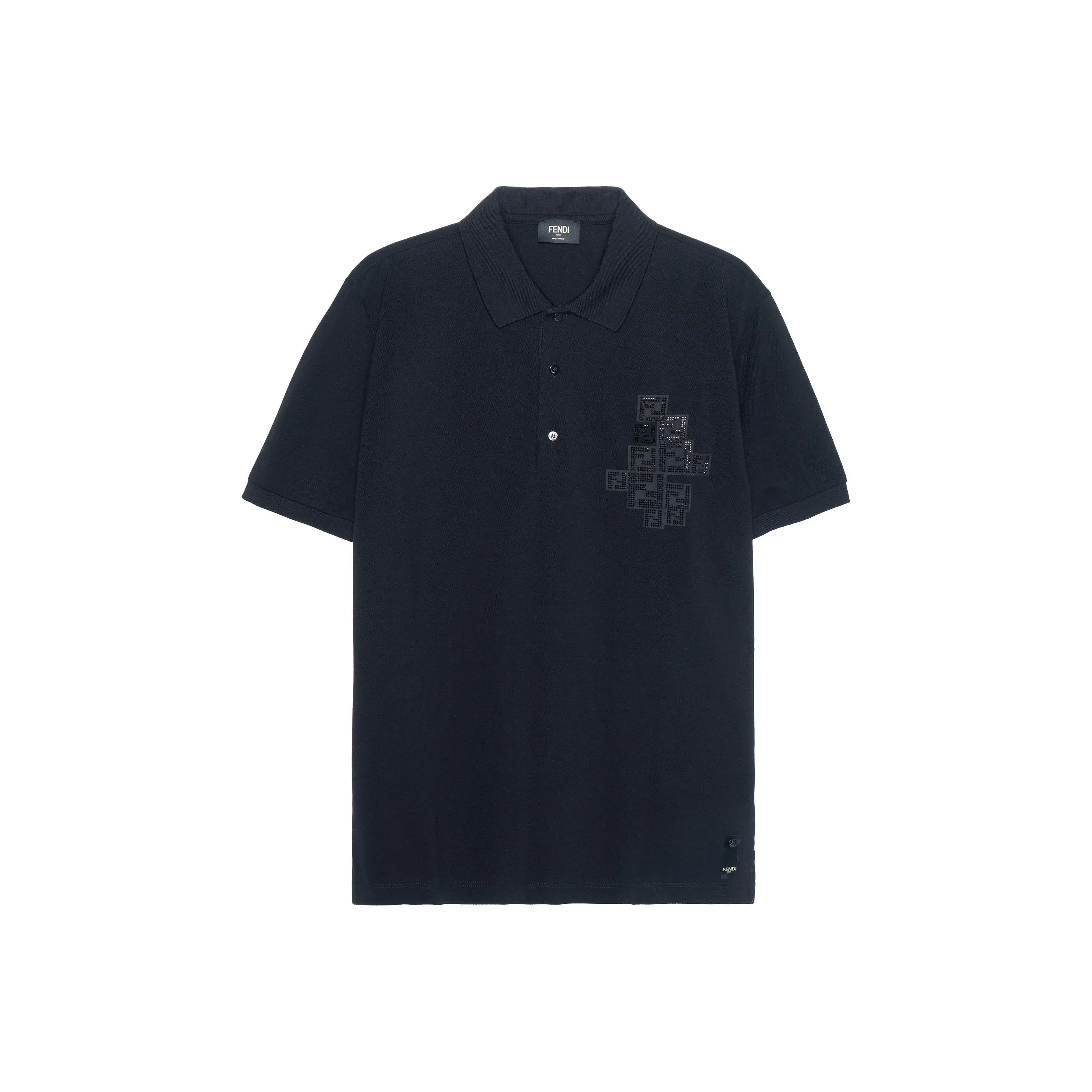 FENDI Polo Shirts Men's Black