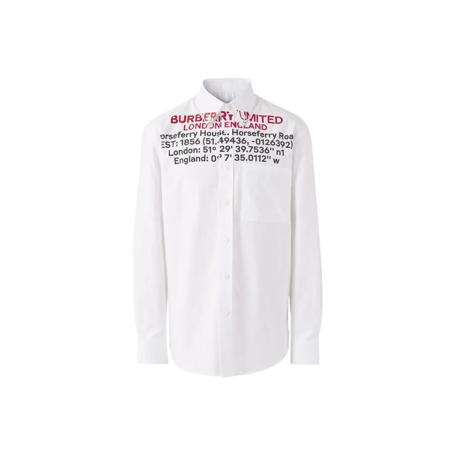 Burberry Location Printed Buttoned Shirt