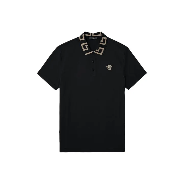 intarsia-knit logo stretch-cotton polo shirt