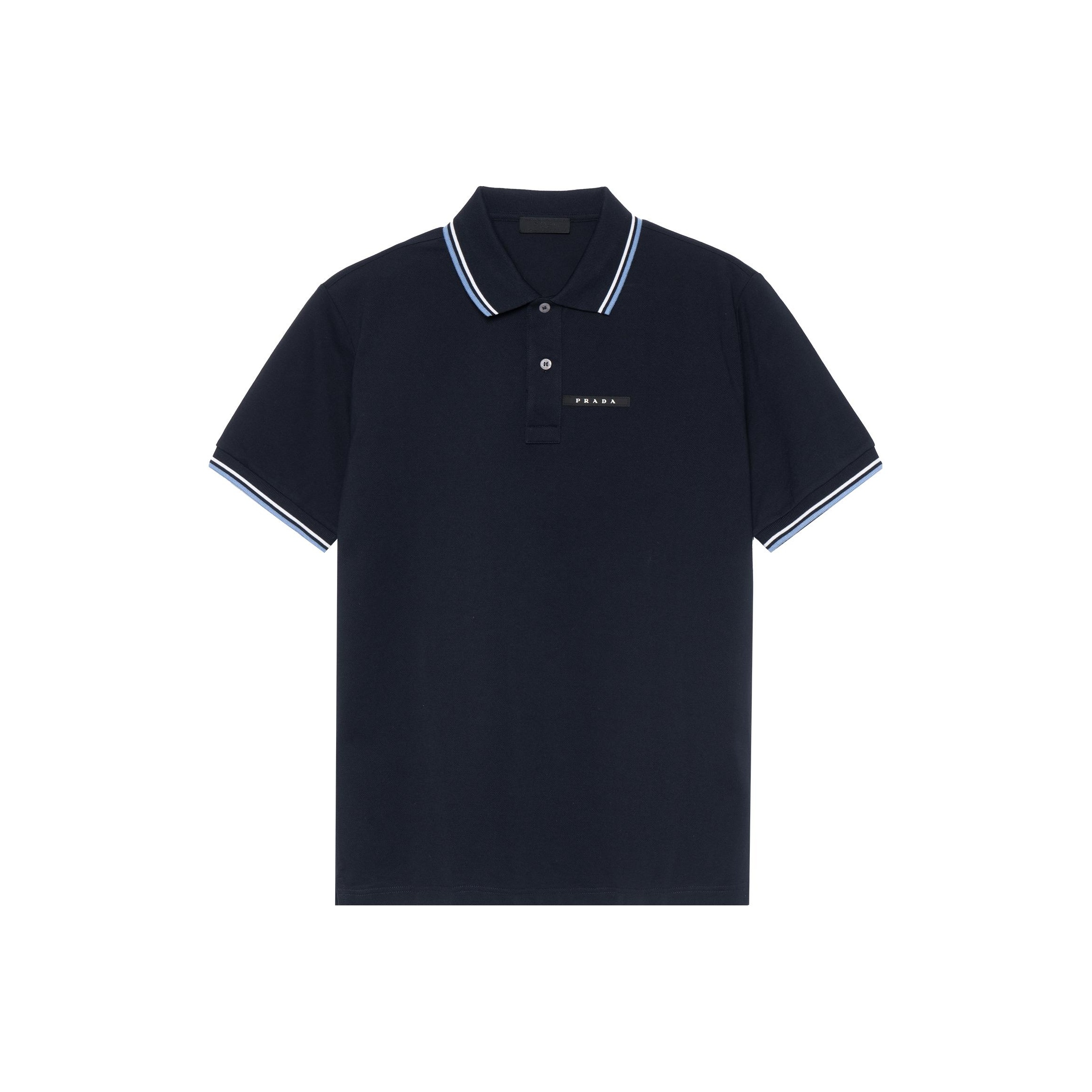 トップス Prada tricolor polo shirt navy Prada Polo Shirt, Size 50 IT