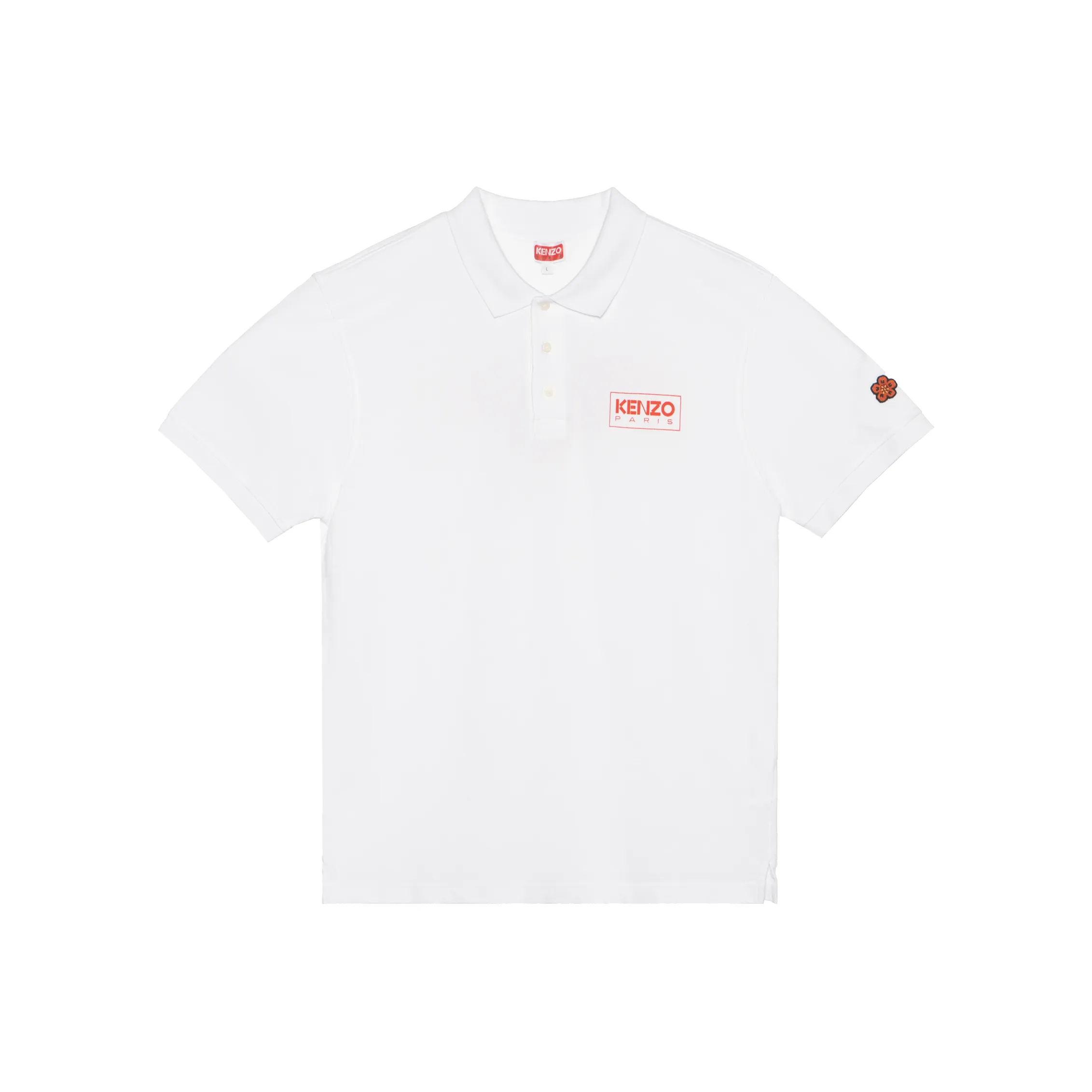KENZO Letter Logo POIO Shirt Men's White
